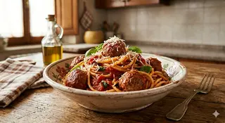Spaghetti con polpette della Nonna Maria