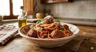 Spaghetti con polpette della Nonna Maria
