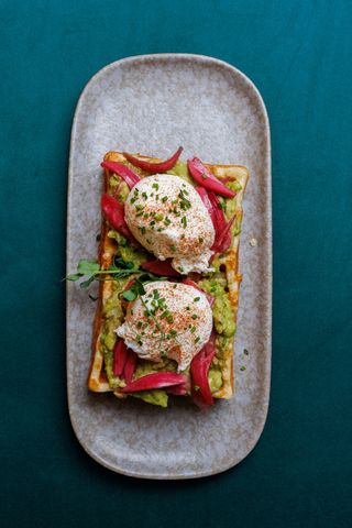 Avocado waffle