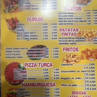 Menú Kebab Solo Carne Mixto