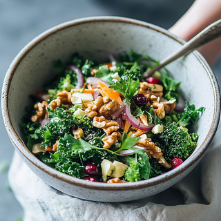 Raw Shaved Broccoli Salad