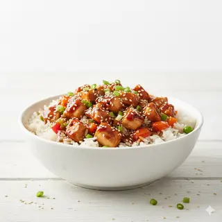 Arroz pollo teriyaki
