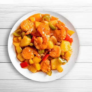 Gambas Con Salsa Agridulce