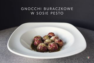 Gnocchi buraczkowe w sosie pesto 250g