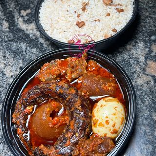 Rice and beans with aduke