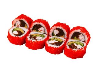 Kalifornia w tobiko z krewetką i tamago (310g)