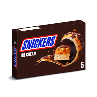 Snickers Helado Con Deliciosa Crema De Cacahuete Y Suave Caramelo Recubierto De Cacao Multipack 5X45.6G