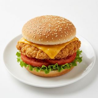 Hamburguesa De Pollo Con Queso
