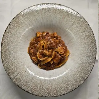 Tagliatelle all'amatriciana di mare senza glutine