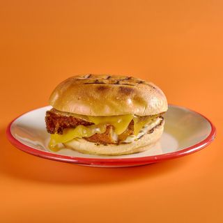 Double Crispy Chicken Cheese Bun