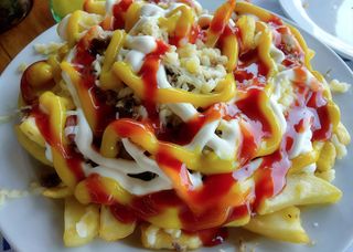 Papas Locas Jamon and Queso