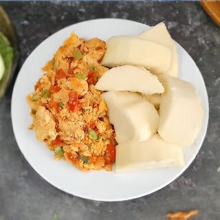 Yam & Egg Sauce