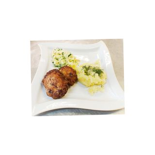 Zupa do wyboru - kotlet mielony,tłuczone ziemniaczki,surówka