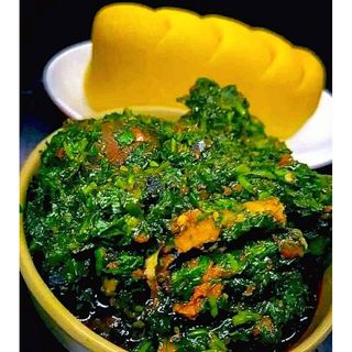 Vegetable Soup with Swallow