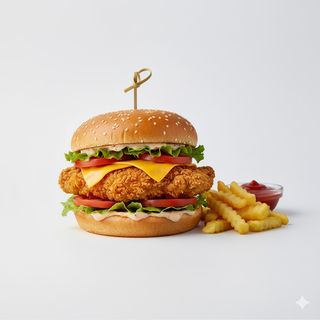 Chicken burger menù
