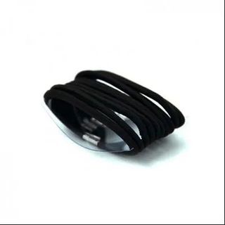 Goma De Pelo Negra Ponette 10 Ud.