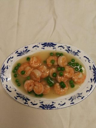 74 Gamberetti con piselli