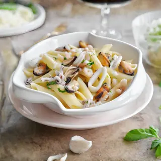 Penne aux Fruits de Mer
