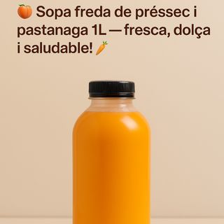 Sopa freda de pressec i pastanaga 1l