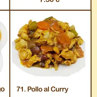 71. Pollo con curry estilo Thai