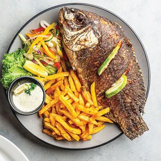 Pan-Fried Whole Tilapia/Chips