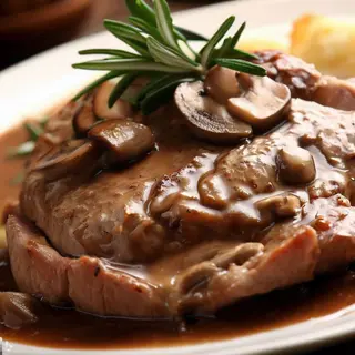 Steak in Mushroom Sauce