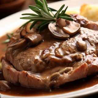 Steak in Mushroom Sauce