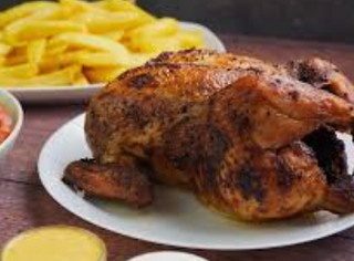1/2 Pollo A La Brasa Entero Con Salsa Barbacoa