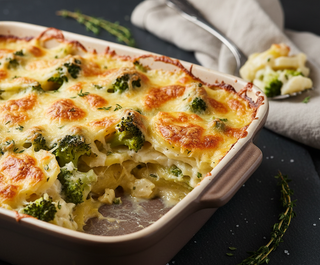 Cartofi gratinati cu brocoli