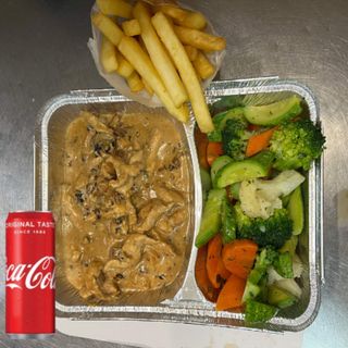 Emincé de poulet + Boisson Coca