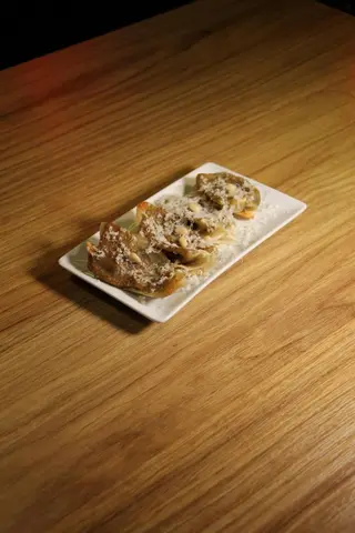 Gyozas de berenjena y parmesano