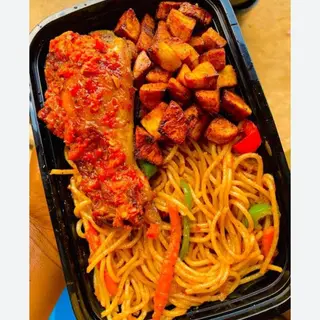 SPAGHETTI + TURKEY + PLANTAIN 