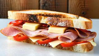 Sandwich cu cas copt si muschi file