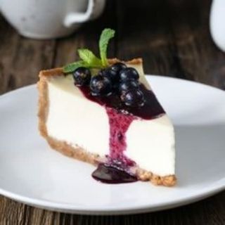 tarta de queso con arándanos