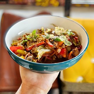 Лапша Удон с тигровыми креветками в соусе "Терияки"