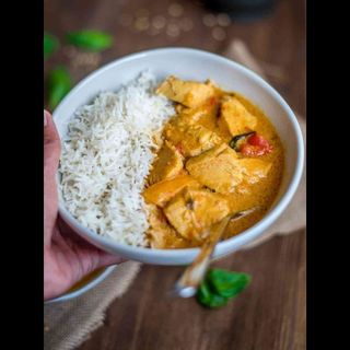 Chicken curry with rice