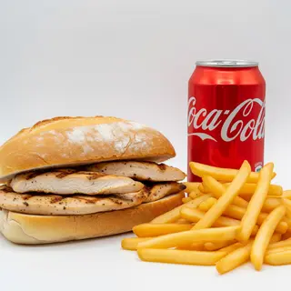 Menú bocadillo de pechuga de pollo