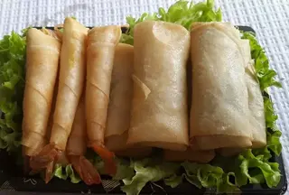 Crepes Vegetais e Gambas