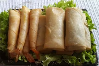 Crepes Vegetais e Gambas