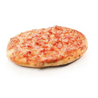 Mini pizza de bacón y queso