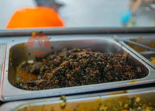 Semo/Fufu/Garri & Efo Riro with Beef