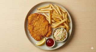 Kotlet z kurczaka z frytkami 600g