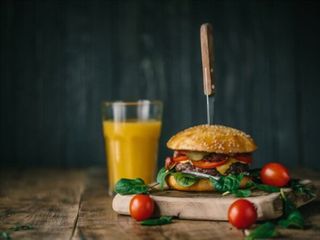 Cheese Burger Avec Frites