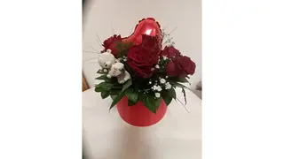 Box ruža i meda, balon srce