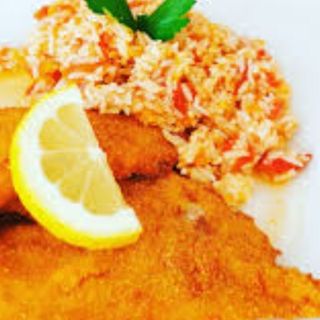 Fêveras Panadas c/ arroz de feijão p/2 pessoas 