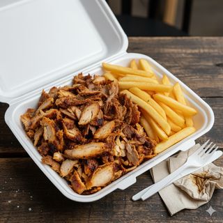 Kebab e patatine vaschetta grande