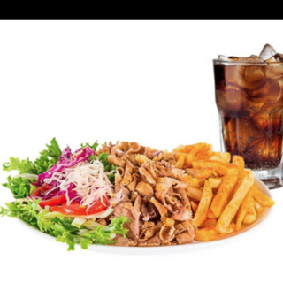 plato kebab solo papa y carne