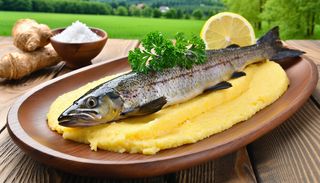 Păstrăv cu mămăligă