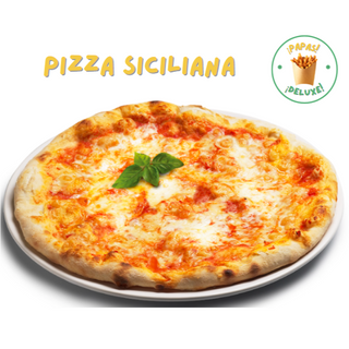 Pizza Siciliana familiar.