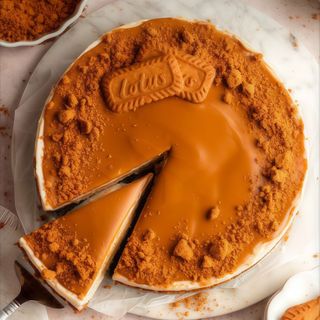 Tarta de queso con crema de galleta lótus biscoff